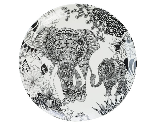 Ginger Melamin Teller - Elephant