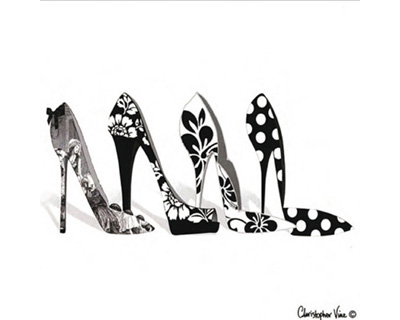 Geschenkkarte - Black and White Heels