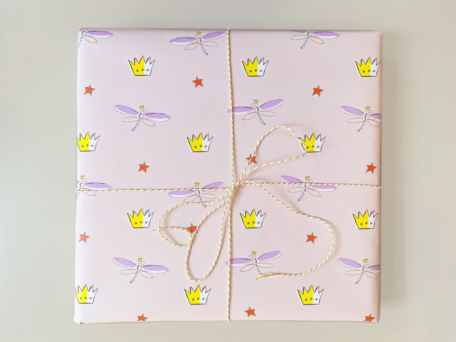 Geschenkpapier - Libelle und Krone - Magical Times, 3-er Set