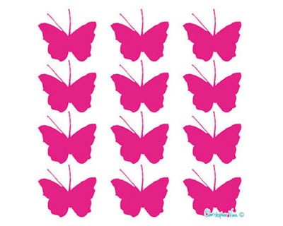 Geschenkkarte - Pink Butterflys