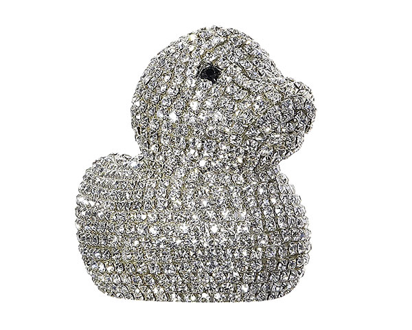 Figur - Ente mit Glassteinen besetzt