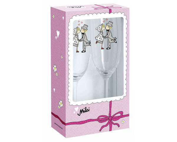 Sektglas - Just married, 2er Set