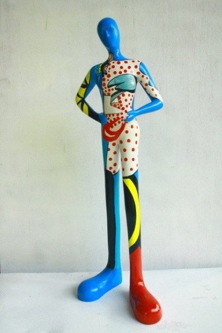 Kunstfigur - ArtPOP Skulptur Gia Man Blue, 52 cm