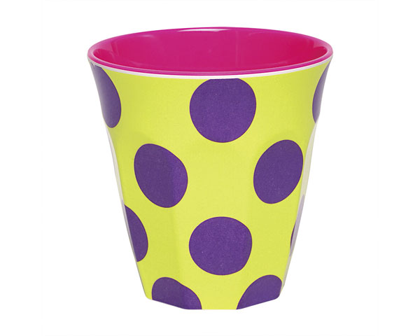 Ginger Melamin Becher - Dot yellow