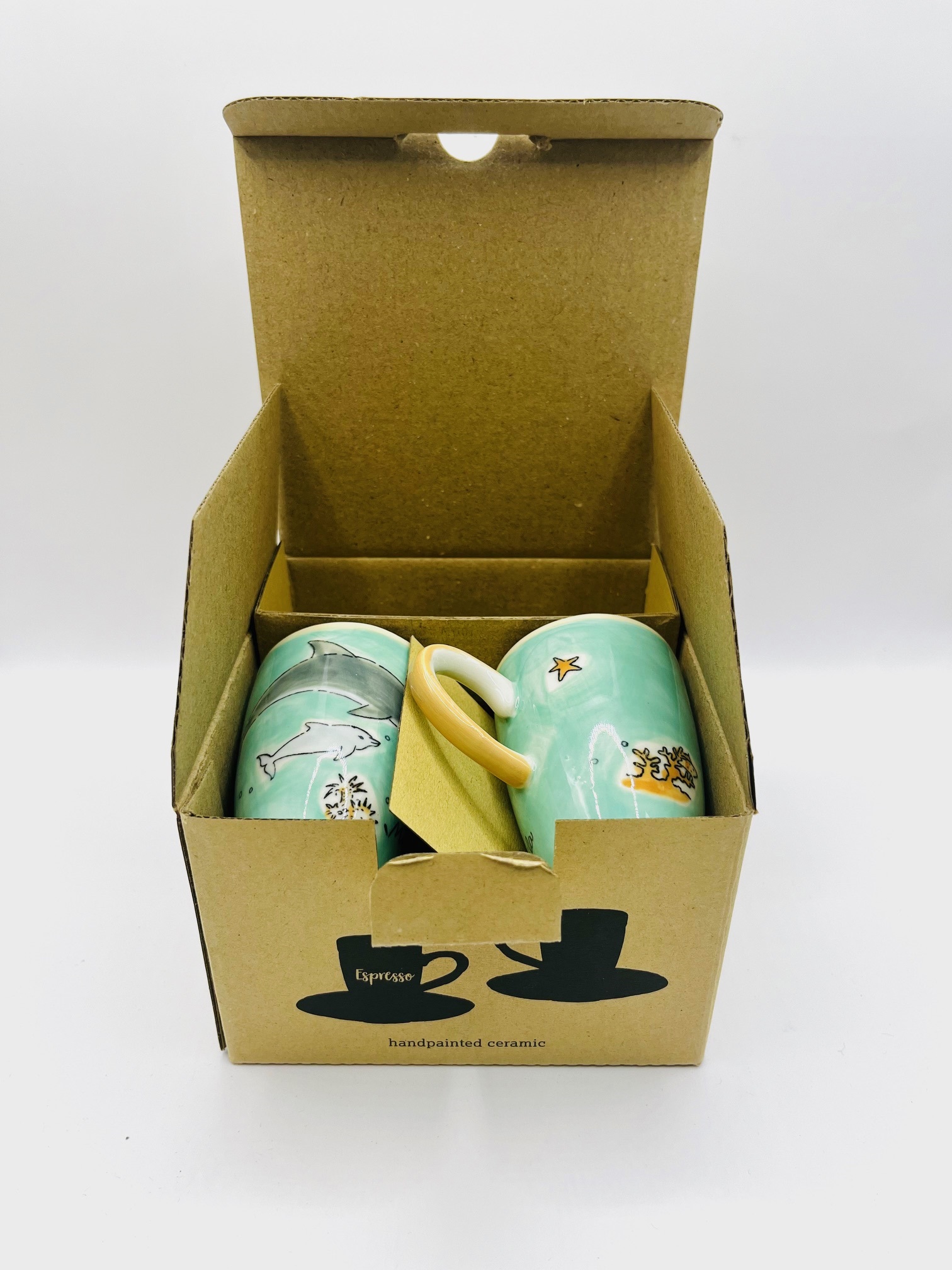 Espresso Tasse - 2er Set in Geschenkbox - Ocean Dream 