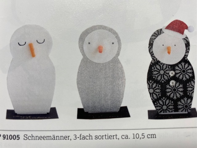 Papier Schneemann 3er Set