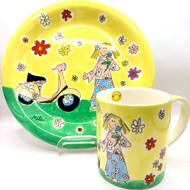 Becher/Teller - Set - Flower Power