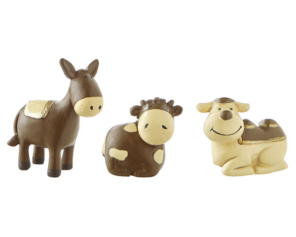 Krippe Figuren - Set Tiere -3 teilig, 4 cm