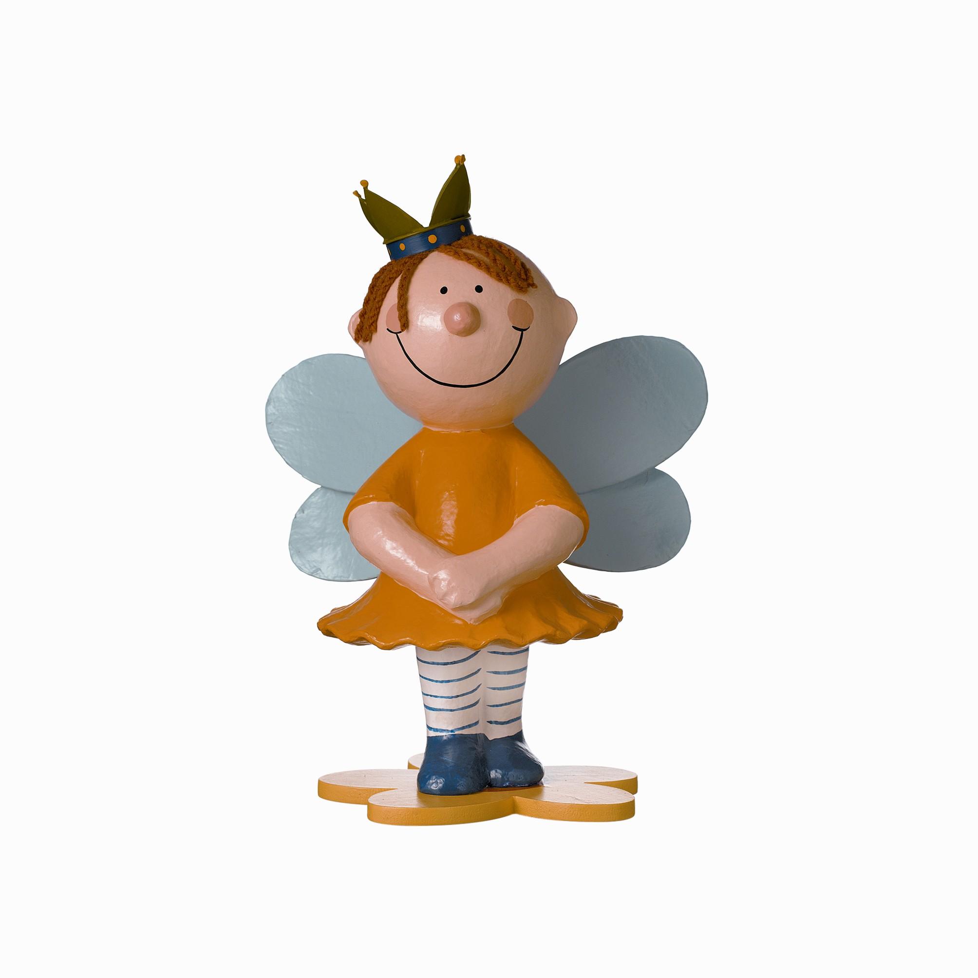 Pappmache Figur - Prinzessin gelb 23 cm