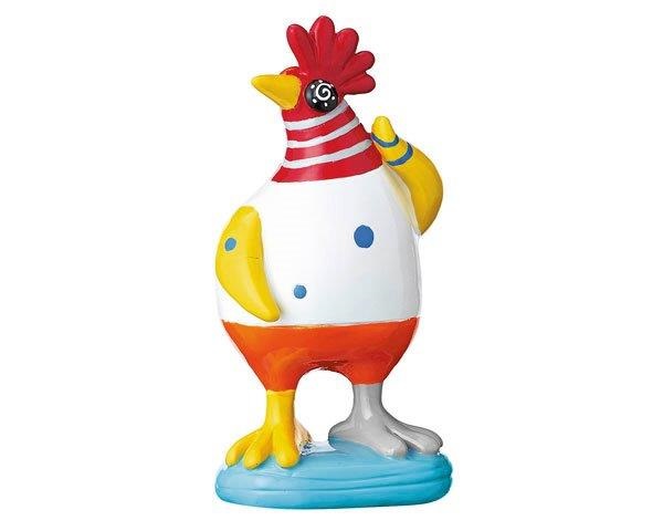 Figur - Happy-Pop Huhn, stehend weiß 12 cm