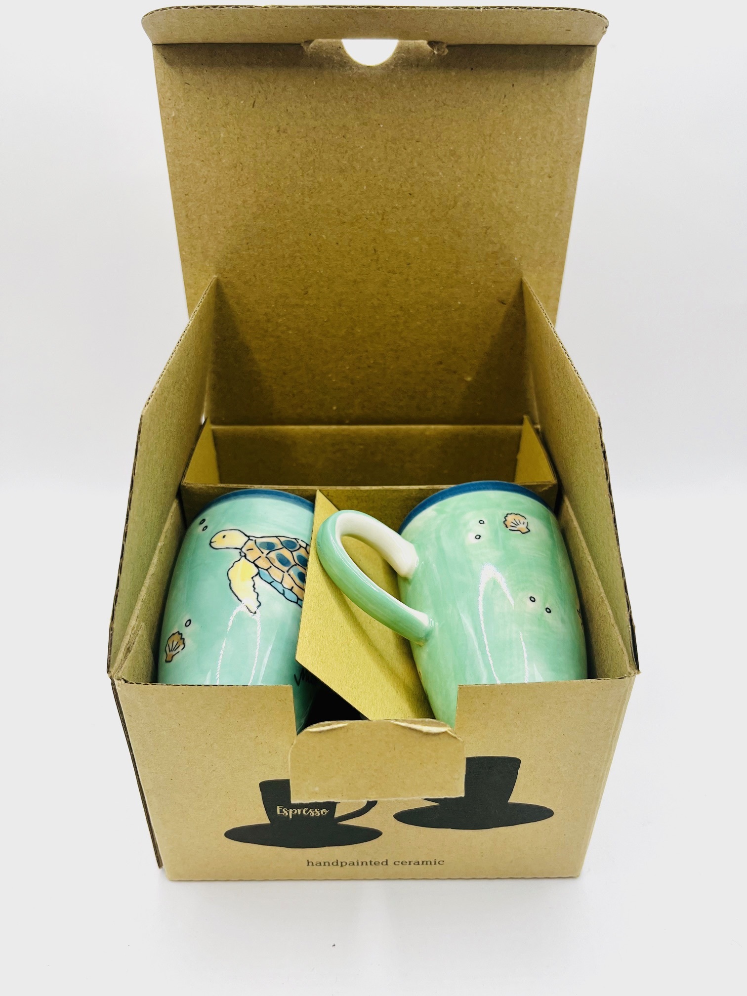Espresso Tasse - 2er Set in Geschenkbox - Ocean Love 