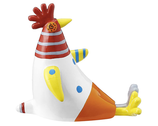 Figur - Happy-Pop Huhn sitzend,  12 cm