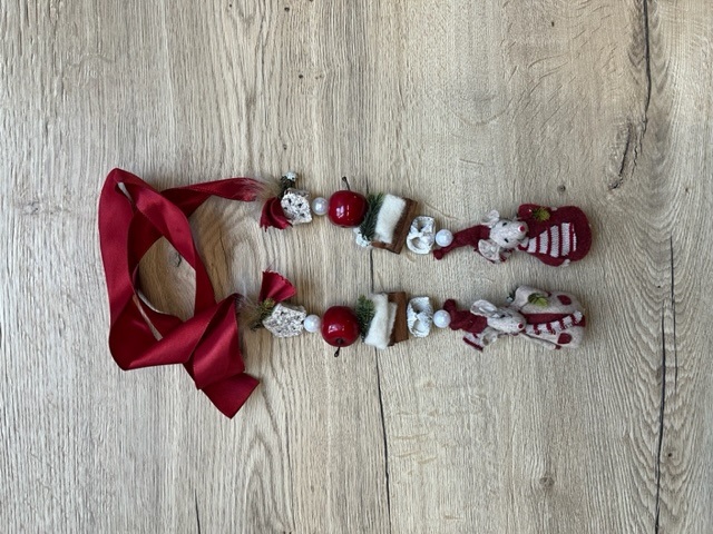 Weihnachtsdekoration - Mäuse 2er Set, hängend