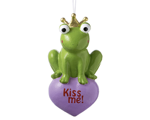 Pappmache Figur - Frosch auf Herz 30 cm