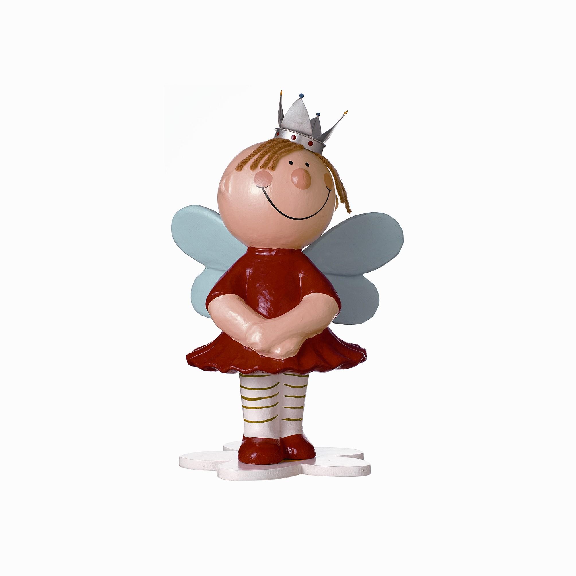 Pappmache Figur - Prinzessin rot 23 cm