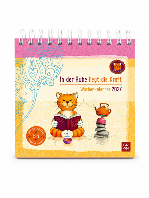 Postkartenkalender 2027 - Om-Katze: In der Ruhe liegt die Kraft