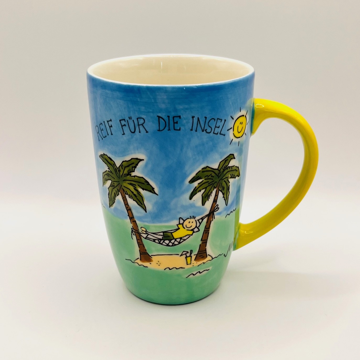 Designbecher - Reif für die Insel - Einzelstück!