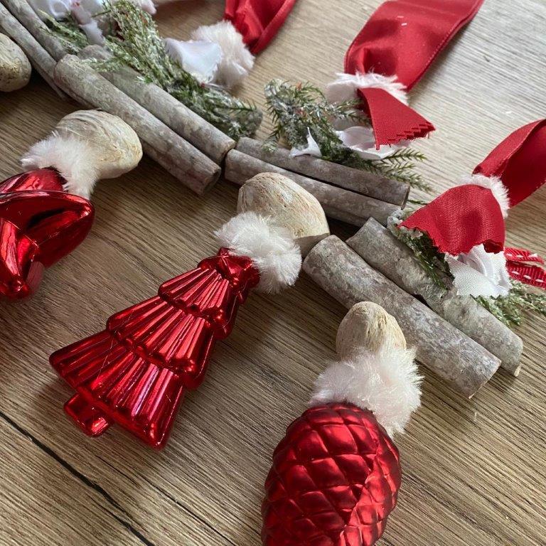 Weihnachtsdekoration - Hänger, 4-er Set, matt/glänzend