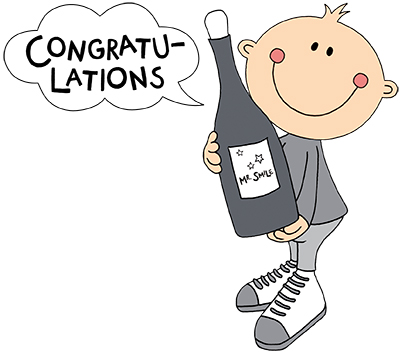 Postkarte - Mr. Smile Congratulations