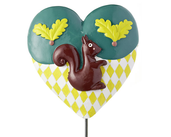 Gartenstecker - Deko-Herz Nick Nuss
