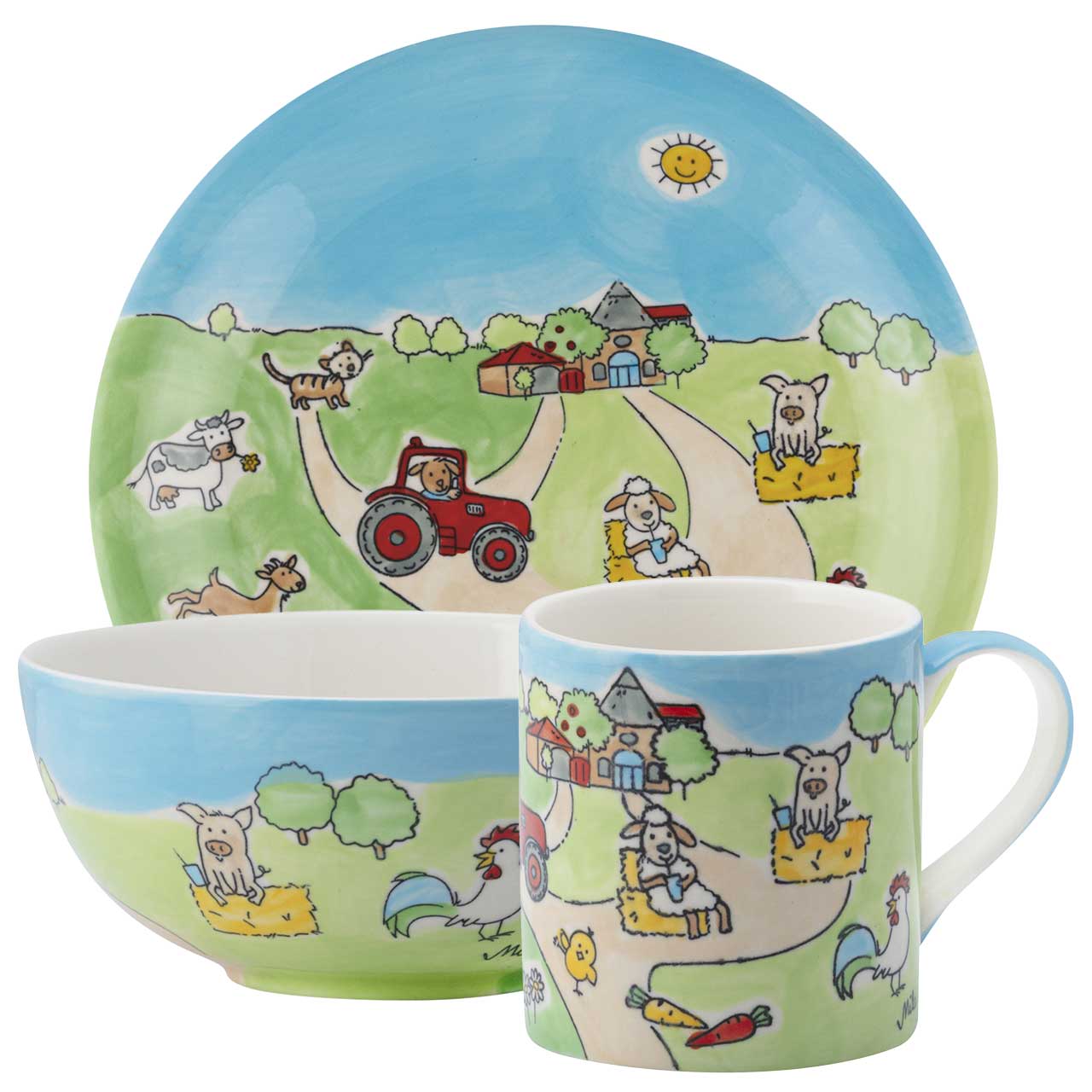 Sammler Set mit Kinderbecher in Geschenkbox - Bauernhof