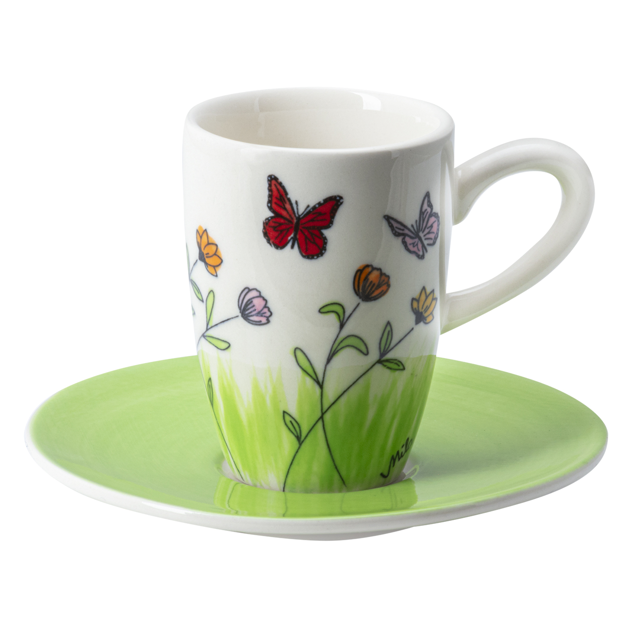 Espresso Tasse - Schmetterlinge