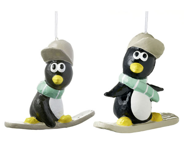 Pappmache Figur - Paul Powder hängend 2er Set, 18 cm