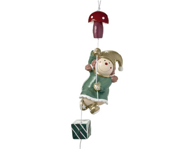 Pappmache Figur - Frl. Lustig, groß 40 cm