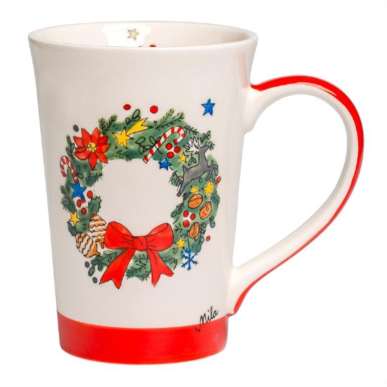 Teebecher - Weihnachtskranz