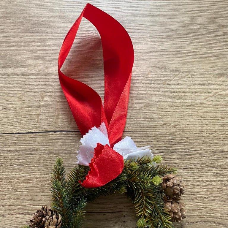 Weihnachtsdekoration - Weihnachtskranz mit Herz, hängend