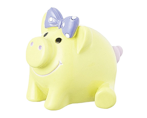 Figur - Glücksschwein Pretty Piggy, gelb