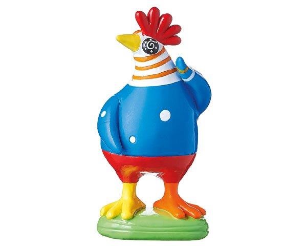 Figur - Happy-Pop Huhn, stehend blau 12 cm
