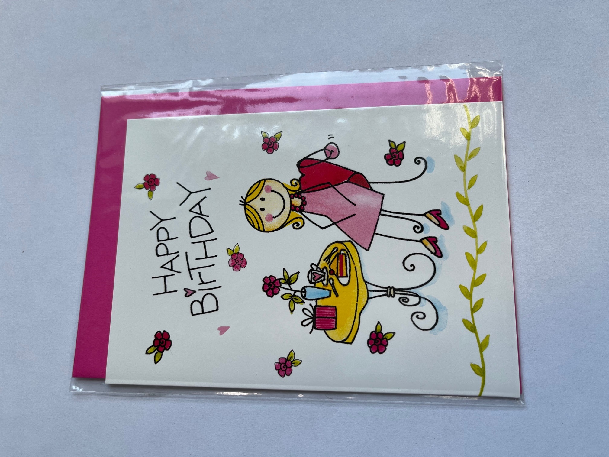 Grußkarte mit Umschlag - Happy Birthday Girl