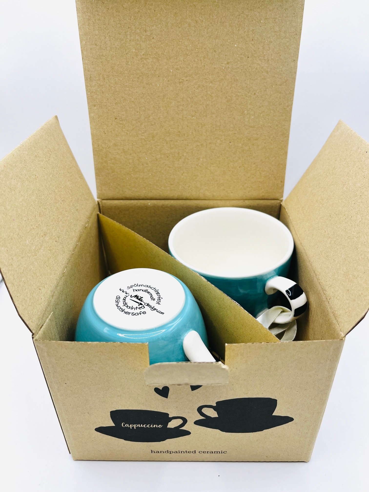 Cappuccino Tasse - 2er Set in Geschenkbox - Chicken Run 