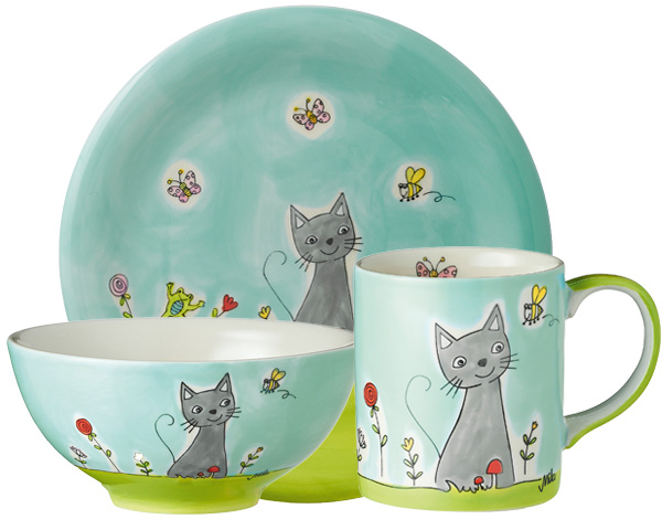 Sammler Set - Katze in Blumenwiese