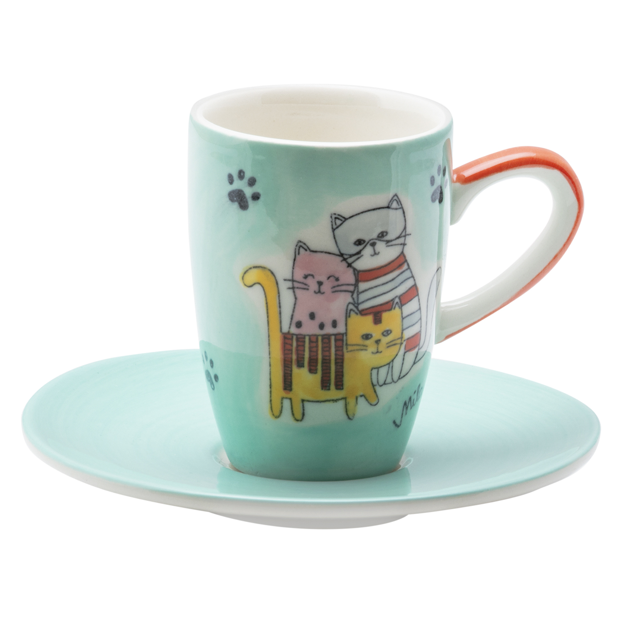Espresso Tasse 2er Set im Geschenkbox - Katzenliebe
