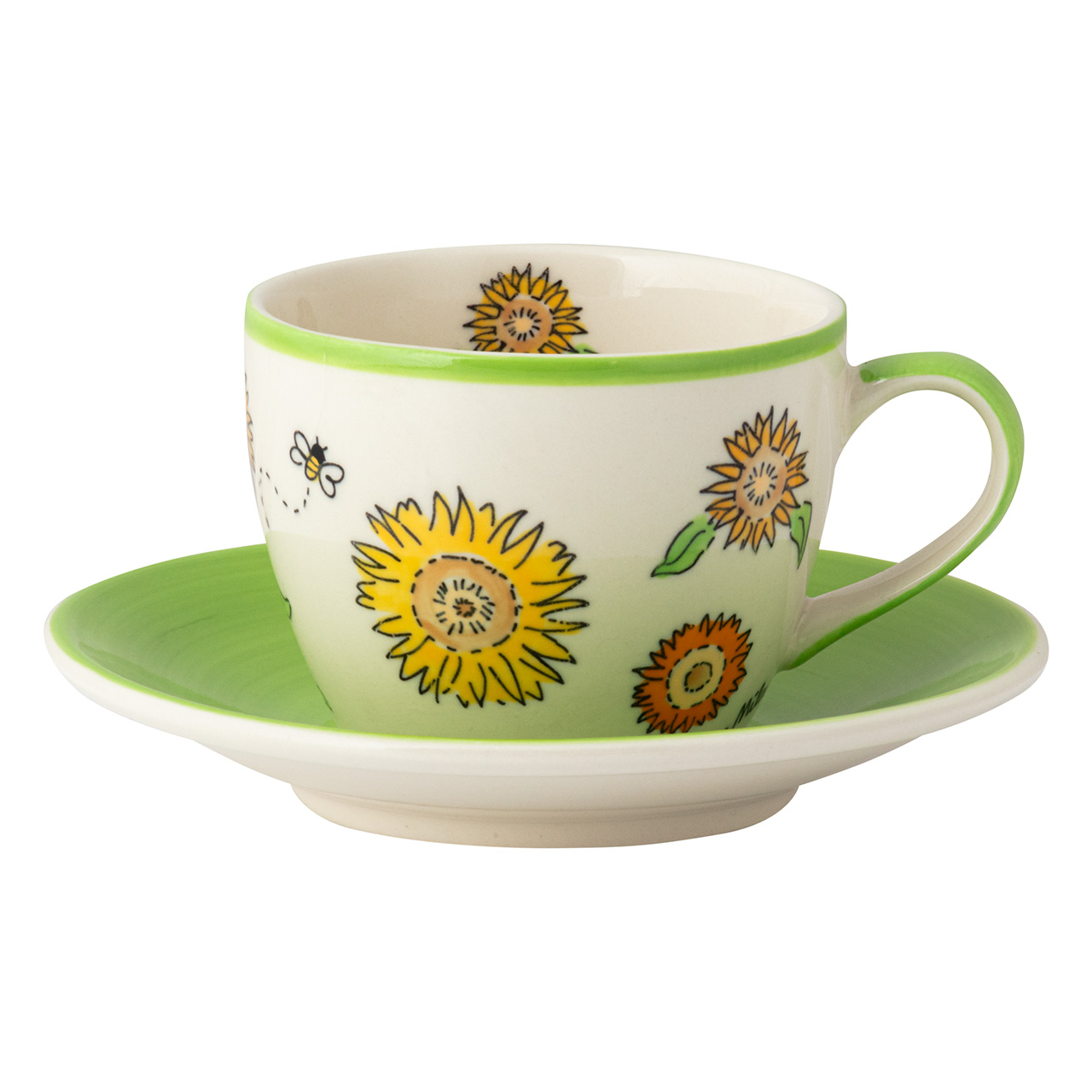 Cappuccino Tasse - Sunny Sunflowers