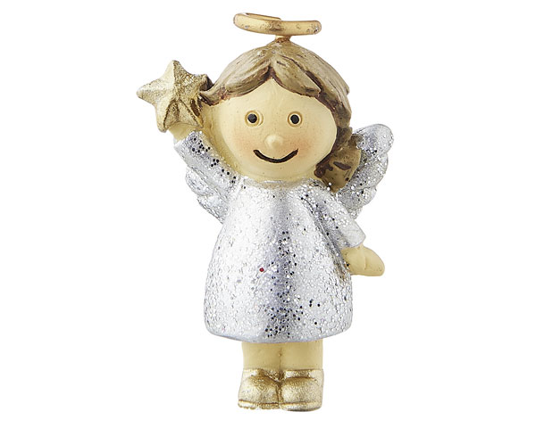 Resin Figur - Engel Nelli XXS, silber