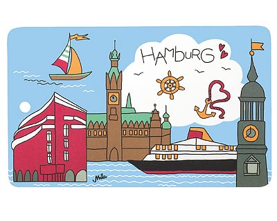Frühstücksbrettchen - Hamburg